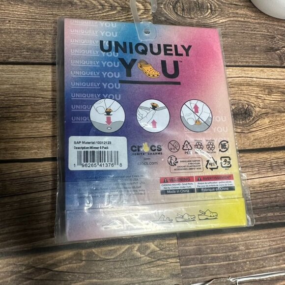 NWT Crocs Winner Jibbitz Charms Original 5 Pack (10012123) *RETAIL $20* - Picture 6 of 11